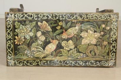 bottega del 900, mobili in stile, tavolino decorato, tavolino legno laccato, tavolino XX secolo, tavolino del 900, tavolino italia, tavolino