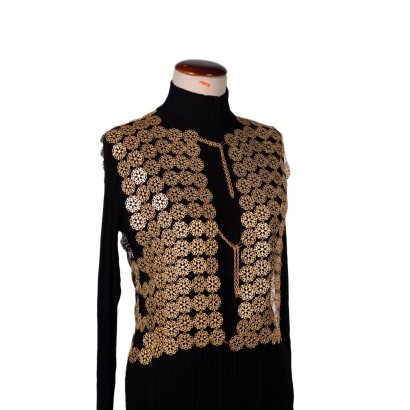 Gilet Vintage In metallo Dorato