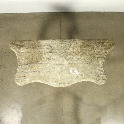 Console Rococò Piémontais Bois Sculpté Laqué Italie '700