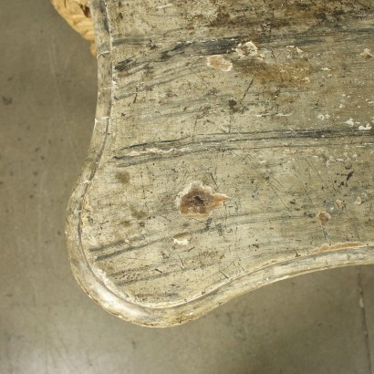 Console Rococò Piémontais Bois Sculpté Laqué Italie '700