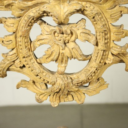 Console Rococò Piémontais Bois Sculpté Laqué Italie '700