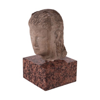 antigüedad, escultura, escultura antigua, escultura antigua, escultura italiana antigua, escultura antigua, escultura neoclásica, escultura del siglo XIX, rostro femenino en piedra