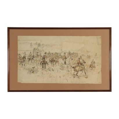 Attributed to Sebastiano de Albertis Sketch 19th Century