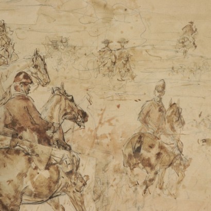 Attributed to Sebastiano de Albertis Sketch 19th Century