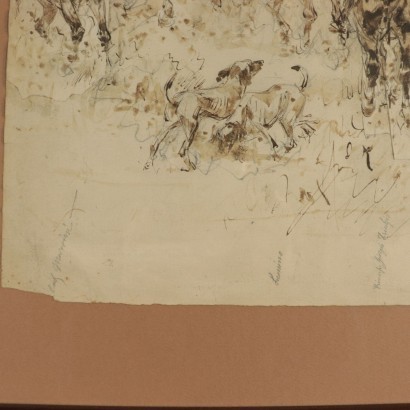 Attributed to Sebastiano de Albertis Sketch 19th Century