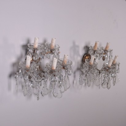 Pair of Wall Lights in the Style of Maria Theresa Italy 20th Century