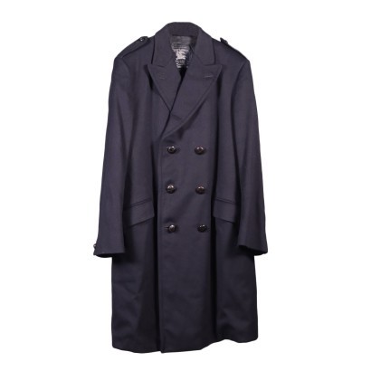 Men's Burberrys' Coat Blue Wool England