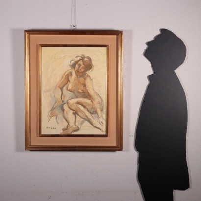 Gino Moro Mixed Media on Cardboard Contemporary Art