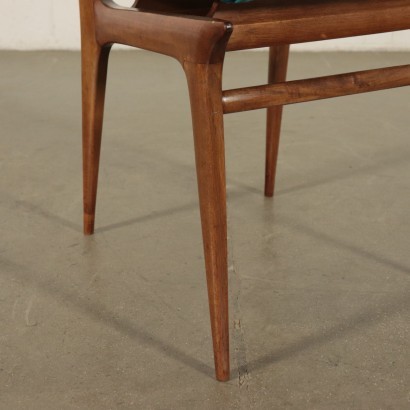 Group Of Six Chairs Stained Beechwood Foam Velvet Italy 1960s