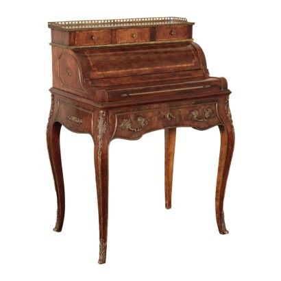 British Writing Desk Mahogany and Gilded Bronze England 20th Century