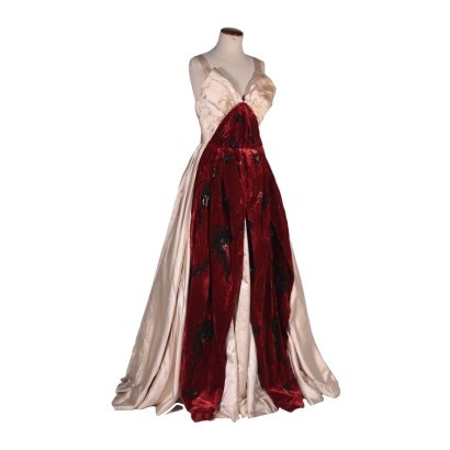 Vintage Abendkleid Samt Italien 1950er