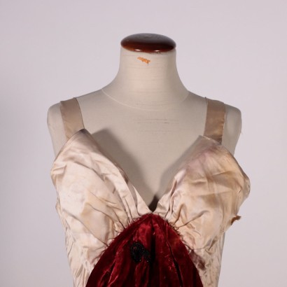 Vintage Abendkleid Samt Italien 1950er