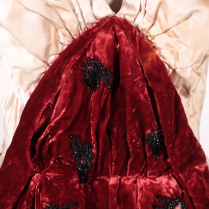 Vintage Abendkleid Samt Italien 1950er