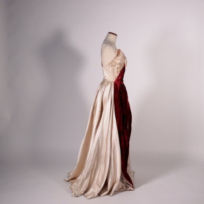 Vintage Abendkleid Samt Italien 1950er