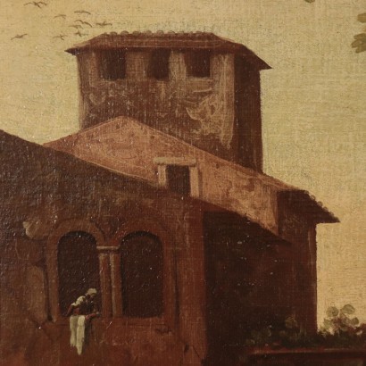 arte, arte italiano, pintura italiana antigua,Paisaje con figuras,Paisaje con figuras - La vendimia