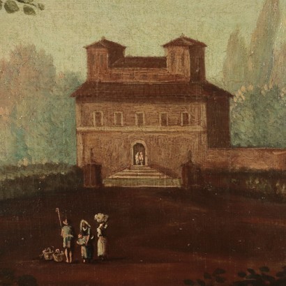 arte, arte italiano, pintura italiana antigua,Paisaje con figuras,Paisaje con figuras - La vendimia
