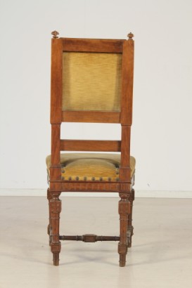 Bottega del 900, neo-Renaissance, neo-Renaissance, 10 group chairs, chairs, chairs, chairs early 900 900 Walnut chairs, chairs, Italy