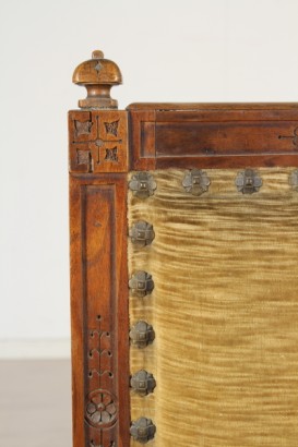 Bottega del 900, neo-Renaissance, neo-Renaissance, 10 group chairs, chairs, chairs, chairs early 900 900 Walnut chairs, chairs, Italy