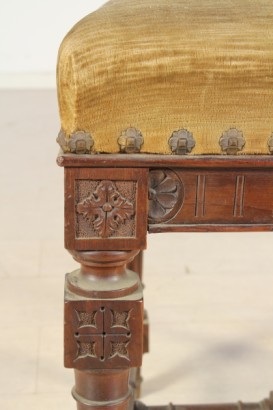 Bottega del 900, neo-Renaissance, neo-Renaissance, 10 group chairs, chairs, chairs, chairs early 900 900 Walnut chairs, chairs, Italy