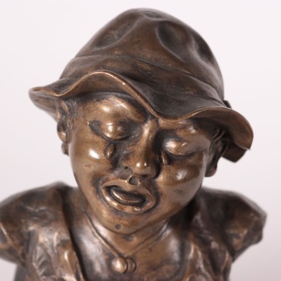 antiguo, bronce, bronces antiguos, bronce antiguo, bronce italiano antiguo, bronce antiguo, bronce neoclásico, bronce del siglo XIX, busto del niño llorón