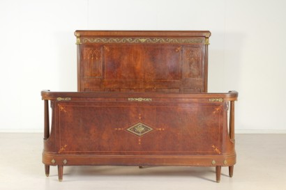 bottega del 900, liberty, bed, bed, bed, bed, mahogany Art Nouveau bed early 900, Italy, read