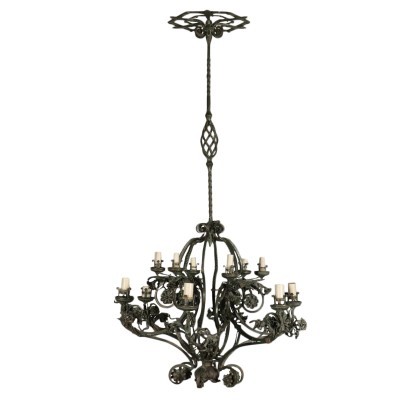 antiquariato, lampadario, antiquariato lampadari, lampadario antico, lampadario antico italiano, lampadario di antiquariato, lampadario neoclassico, lampadario del 800,Lampadario in Ferro Battuto