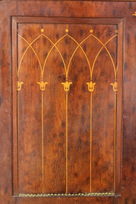 bottega del 900, liberty, bed, bed, bed, bed, mahogany Art Nouveau bed early 900, Italy, read