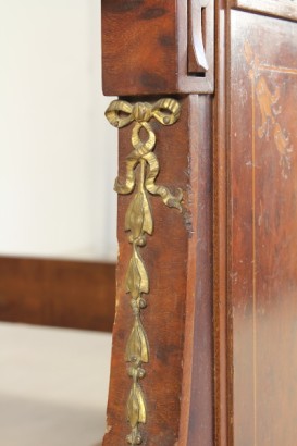 bottega del 900, liberty, bed, bed, bed, bed, mahogany Art Nouveau bed early 900, Italy, read