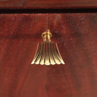 Meuble avec Compartiment Bar Placage Acajou Laiton Italie Années 50