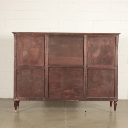 Meuble avec Compartiment Bar Placage Acajou Laiton Italie Années 50