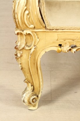 Bottega del 900, Baroque style, pair of armchairs, late Baroque armchairs, late Baroque style chairs, armchairs, chairs of meta 900 900, armchairs Armchairs Italy, lacquered wood, armchair