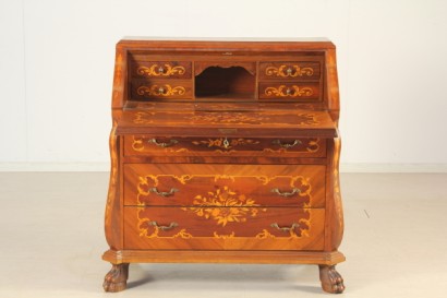 Bottega del 900, stylish furniture, inlaid flap, flap flap flap 900 different essences, walnut, meta, fore Italy, limelight