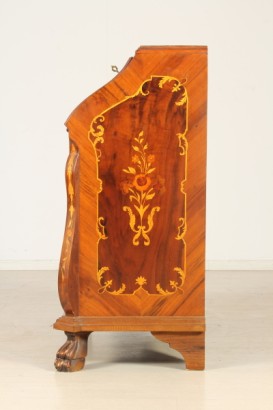 Bottega del 900, stylish furniture, inlaid flap, flap flap flap 900 different essences, walnut, meta, fore Italy, limelight