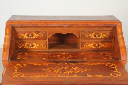 Bottega del 900, stylish furniture, inlaid flap, flap flap flap 900 different essences, walnut, meta, fore Italy, limelight