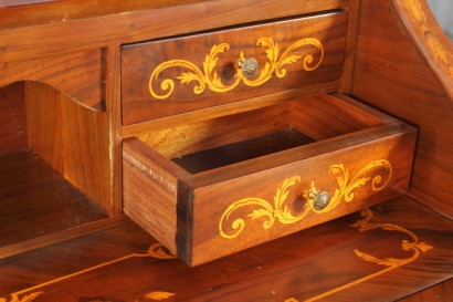 Bottega del 900, stylish furniture, inlaid flap, flap flap flap 900 different essences, walnut, meta, fore Italy, limelight