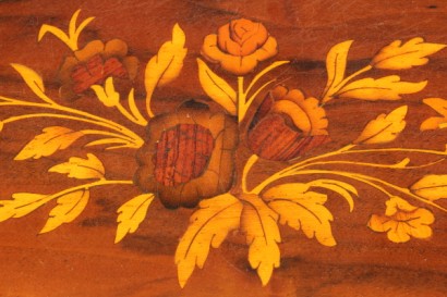 Bottega del 900, stylish furniture, inlaid flap, flap flap flap 900 different essences, walnut, meta, fore Italy, limelight