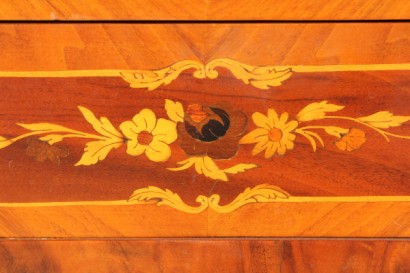 Bottega del 900, stylish furniture, inlaid flap, flap flap flap 900 different essences, walnut, meta, fore Italy, limelight