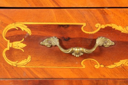 Bottega del 900, stylish furniture, inlaid flap, flap flap flap 900 different essences, walnut, meta, fore Italy, limelight