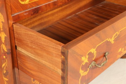 Bottega del 900, stylish furniture, inlaid flap, flap flap flap 900 different essences, walnut, meta, fore Italy, limelight