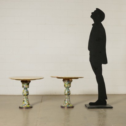 Paire de Tables Basses Onyx Bronze '900
