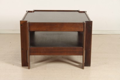 tavolino di modernariato, tavolino anni 60 in palissandro, due piani di appoggio