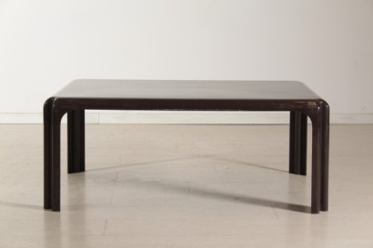 tavolino di modernariato, tavolino arcadia di vico magistretti, tavolino artemide anni 70, tavolino in abs marrone scuro
