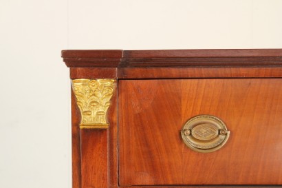 antiquariato, cassettoni, cassettone I Impero, cassettone meta 800, cassettone austria, cassettone mogano, cassettone piuma di mogano, cassettone