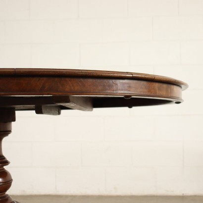 Victorian Sailing Table Mahogany Walnut Burl Veneer England 19th Cent
