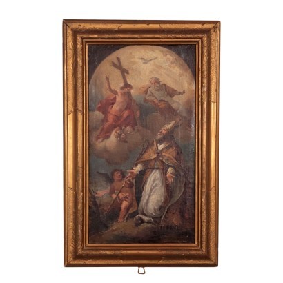San Nicola da Bari, in adorazione della Santissima Trinità