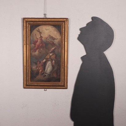 San Nicola da Bari, in adorazione della Santissima Trinità