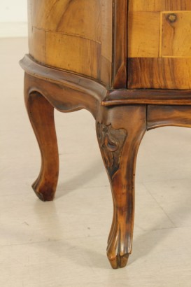 Stilvolle Möbel, Kommode, Kommode, chippendale Nussbaum Walnut Burr, Bottega del 900, Schublade die Hälfte 900, Kommode
