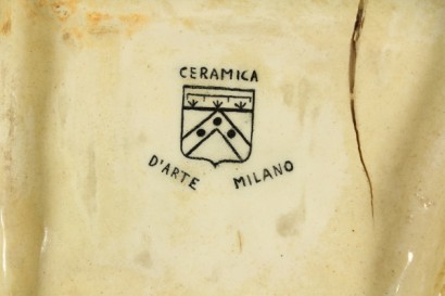 modernariato, oggettistica, statuetta dipinta, statuetta ceramica d arte milano, ceramica d arte milano, statuetta anni 40, statuetta