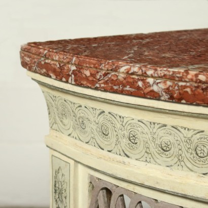 antigüedades, consola, consola antigüedades, consola antigua, consola italiana antigua, consola antigua, consola neoclásica, consola del siglo XIX, consola Neoclásica Demi-Lune