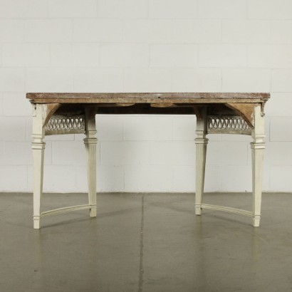antigüedades, consola, consola antigüedades, consola antigua, consola italiana antigua, consola antigua, consola neoclásica, consola del siglo XIX, consola Neoclásica Demi-Lune